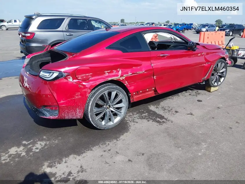 2020 Infiniti Q60 Red Sport 400 Awd VIN: JN1FV7ELXLM460354 Lot: 45624582