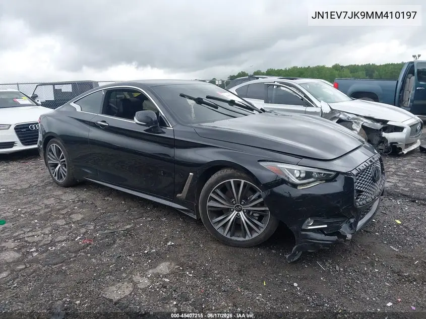 2021 Infiniti Q60 Pure VIN: JN1EV7JK9MM410197 Lot: 45407215