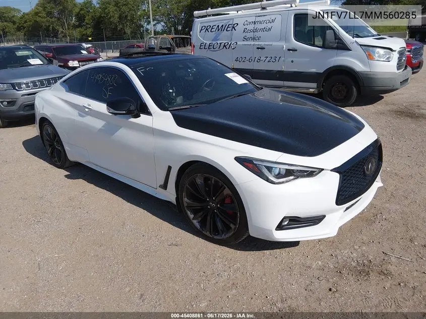 2021 Infiniti Q60 Red Sport 400 Awd VIN: JN1FV7LL7MM560285 Lot: 45408861