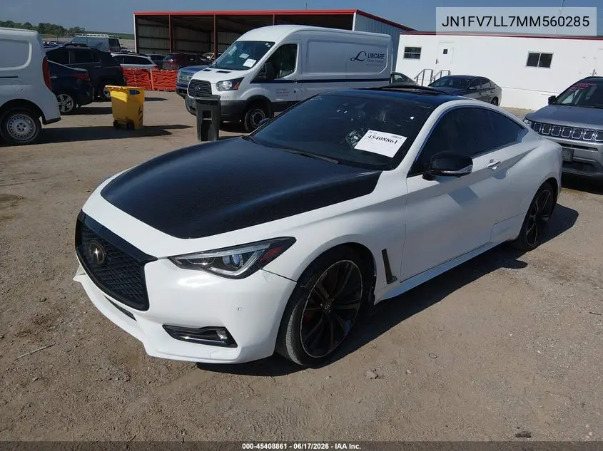 2021 Infiniti Q60 Red Sport 400 Awd VIN: JN1FV7LL7MM560285 Lot: 45408861