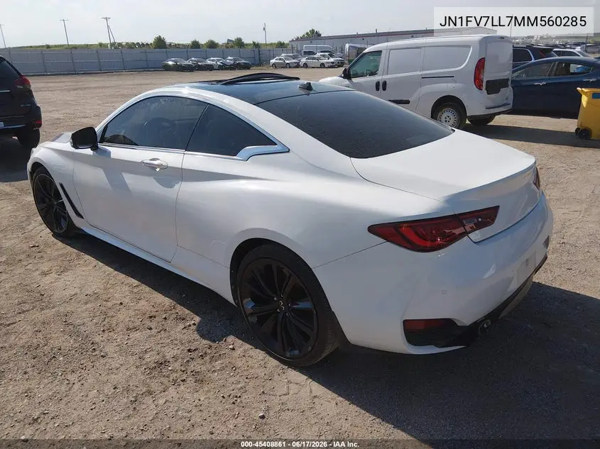 2021 Infiniti Q60 Red Sport 400 Awd VIN: JN1FV7LL7MM560285 Lot: 45408861