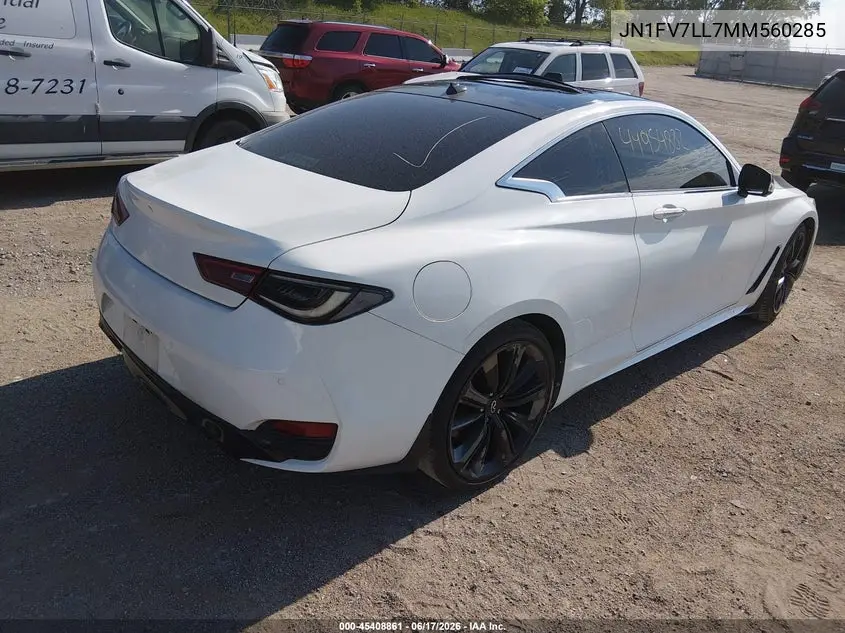 2021 Infiniti Q60 Red Sport 400 Awd VIN: JN1FV7LL7MM560285 Lot: 45408861