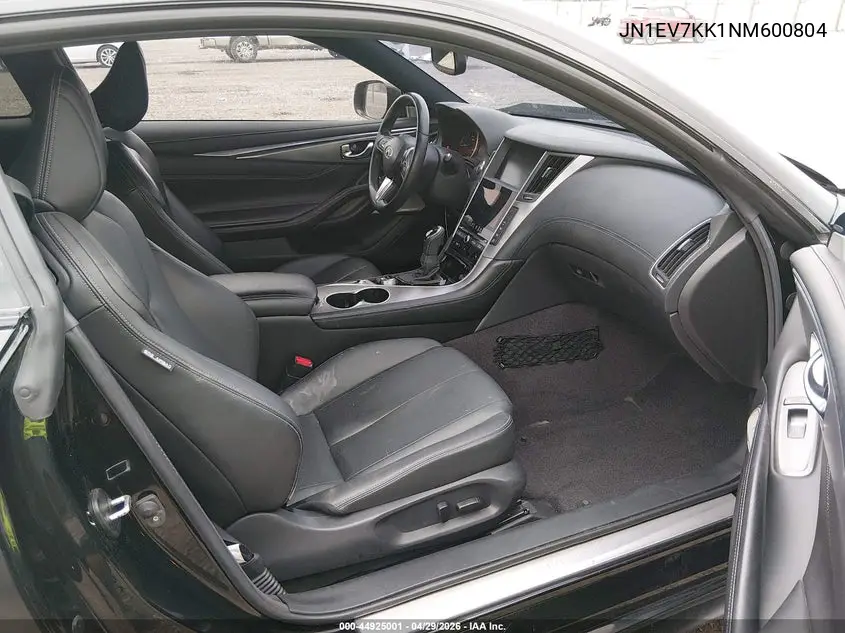 2022 Infiniti Q60 Luxe VIN: JN1EV7KK1NM600804 Lot: 44925001