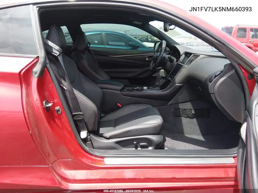 2022 Infiniti Q60 Red Sport 400 VIN: JN1FV7LK5NM660393 Lot: 45187090