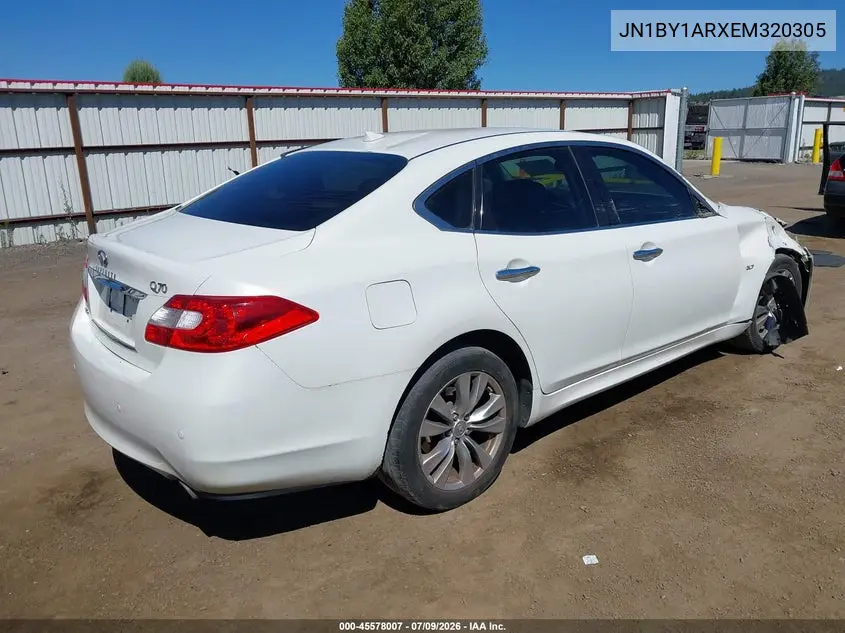 2014 Infiniti Q70 3.7X VIN: JN1BY1ARXEM320305 Lot: 45578007