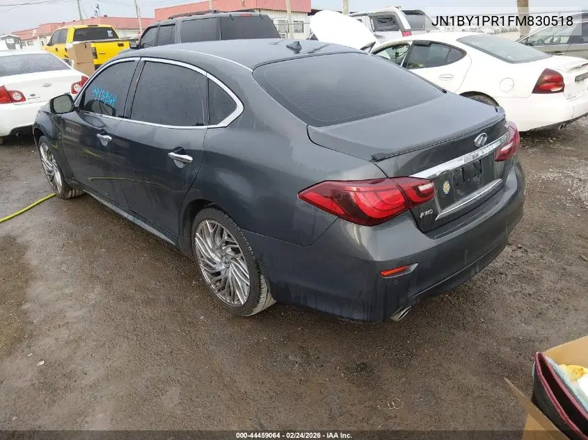 2015 Infiniti Q70L 3.7X VIN: JN1BY1PR1FM830518 Lot: 44459064