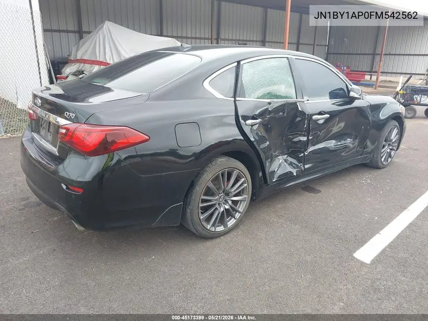 2015 Infiniti Q70 3.7 VIN: JN1BY1AP0FM542562 Lot: 45173399