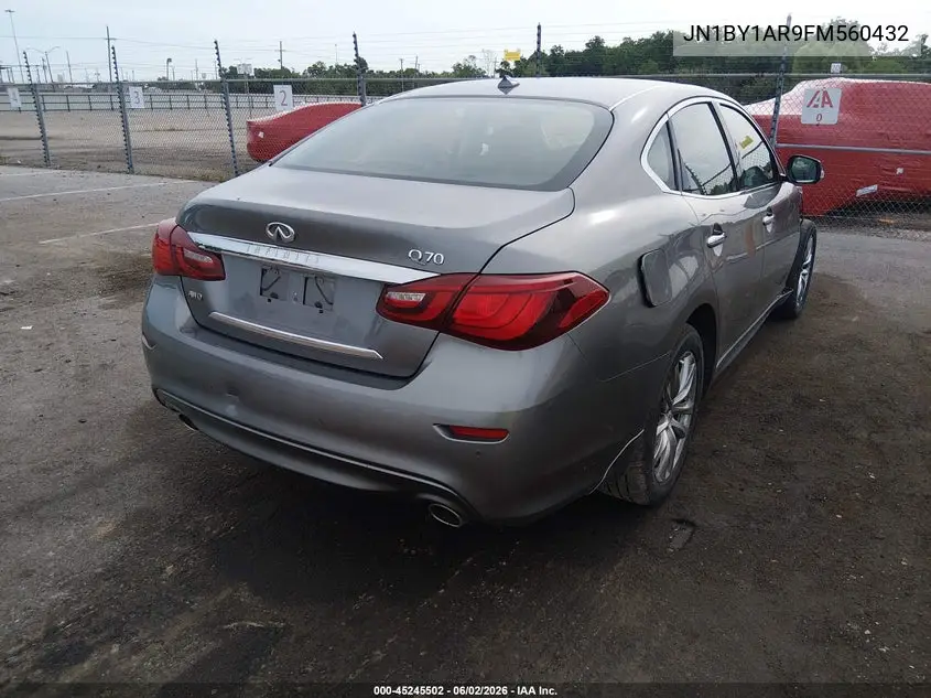 2015 Infiniti Q70 3.7X VIN: JN1BY1AR9FM560432 Lot: 45245502