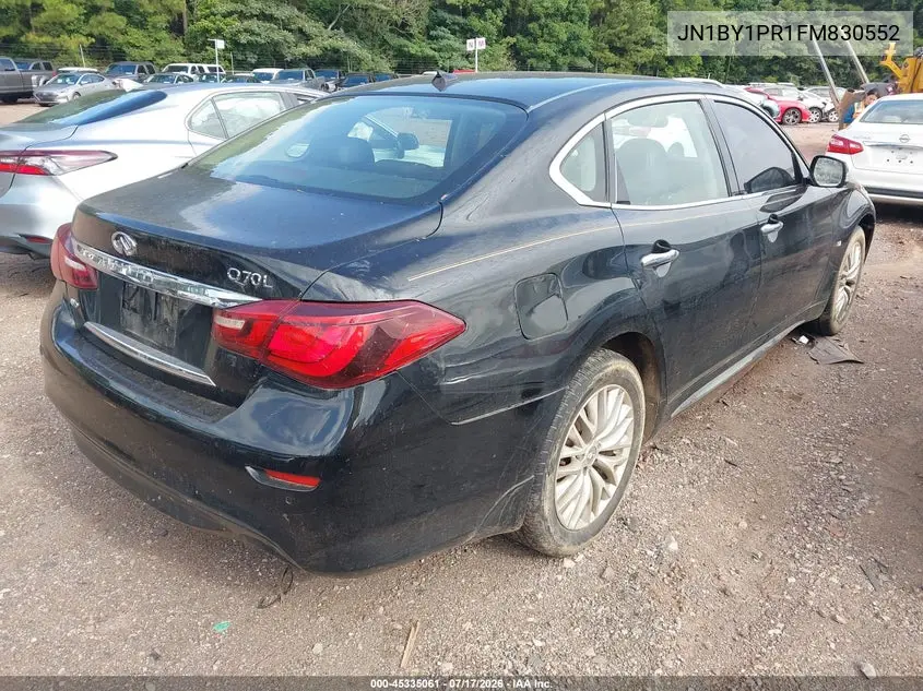 2015 Infiniti Q70L 3.7X VIN: JN1BY1PR1FM830552 Lot: 45335061