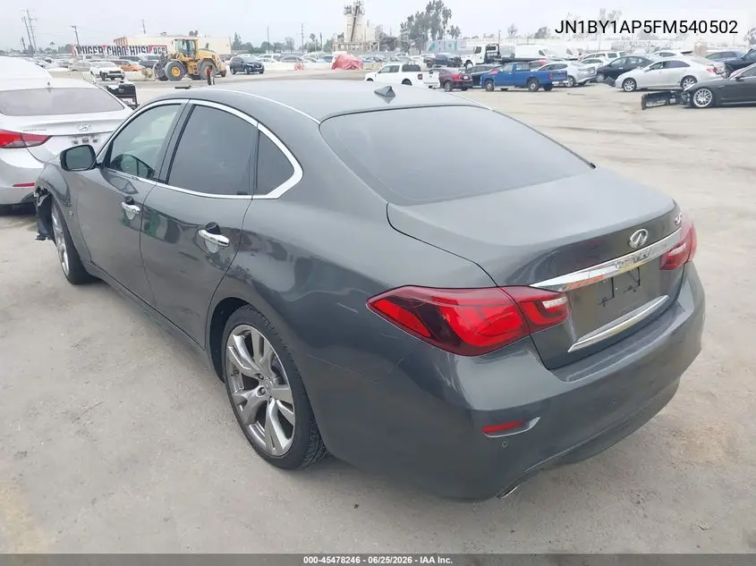 2015 Infiniti Q70 3.7 VIN: JN1BY1AP5FM540502 Lot: 45478246