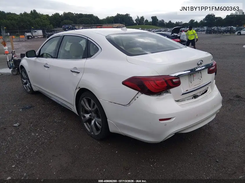 2015 Infiniti Q70L 3.7 VIN: JN1BY1PP1FM600363 Lot: 45606288
