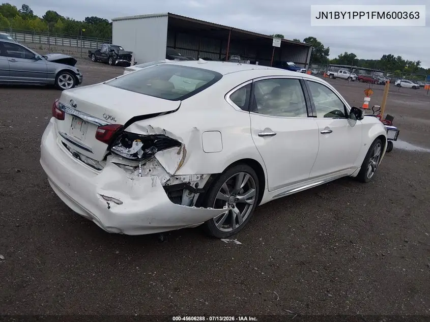 2015 Infiniti Q70L 3.7 VIN: JN1BY1PP1FM600363 Lot: 45606288