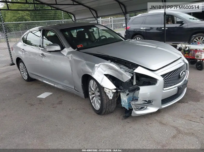 2015 Infiniti Q70L 3.7 VIN: JN1BY1PP7FM600514 Lot: 45681580