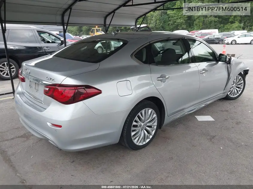 2015 Infiniti Q70L 3.7 VIN: JN1BY1PP7FM600514 Lot: 45681580