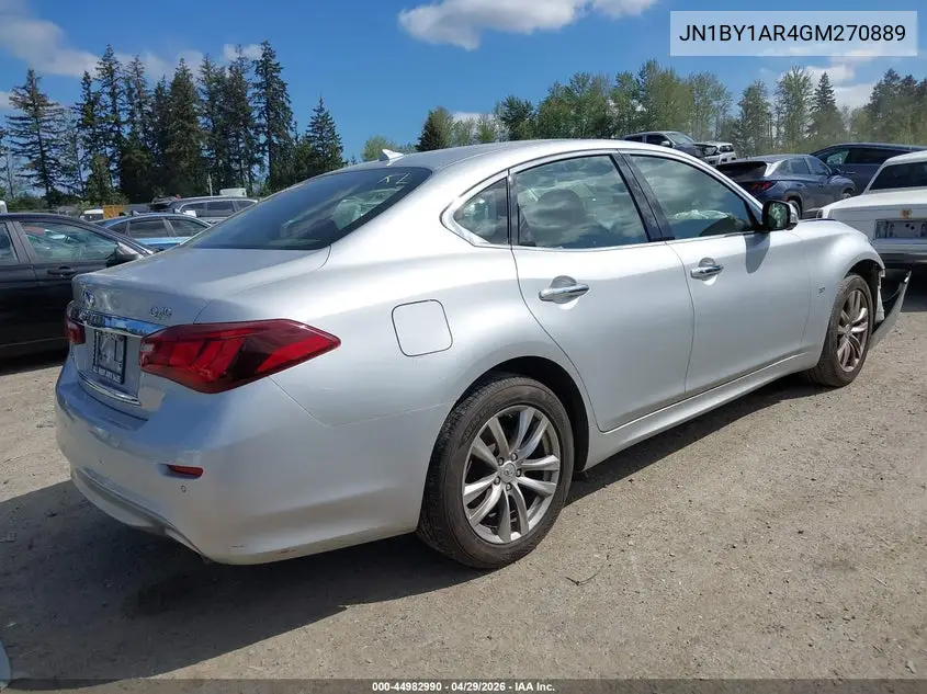 2016 Infiniti Q70 3.7X VIN: JN1BY1AR4GM270889 Lot: 44982990