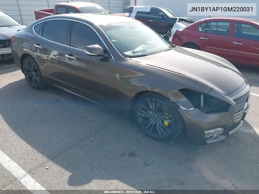 2016 Infiniti Q70 3.7 VIN: JN1BY1AP1GM220031 Lot: 44995934