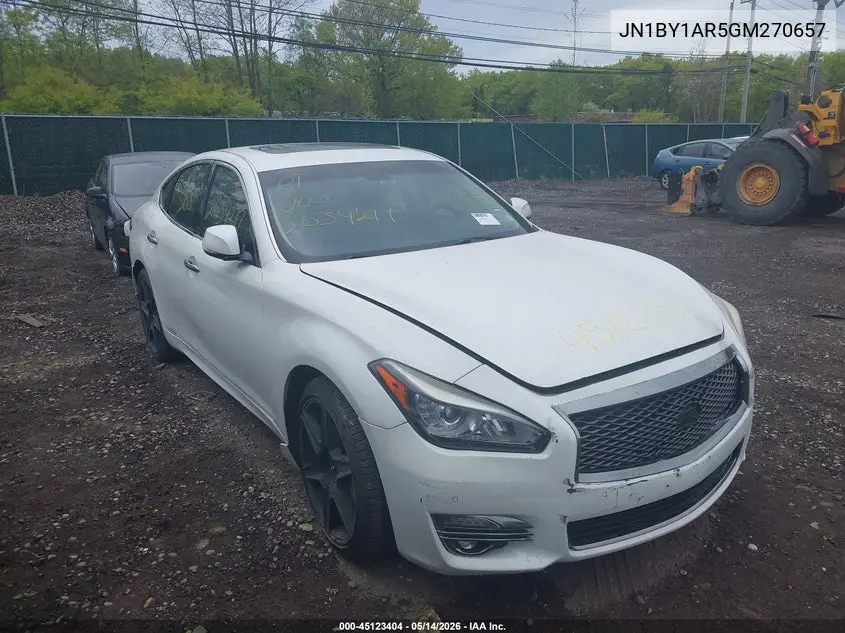2016 Infiniti Q70 3.7X VIN: JN1BY1AR5GM270657 Lot: 45123404