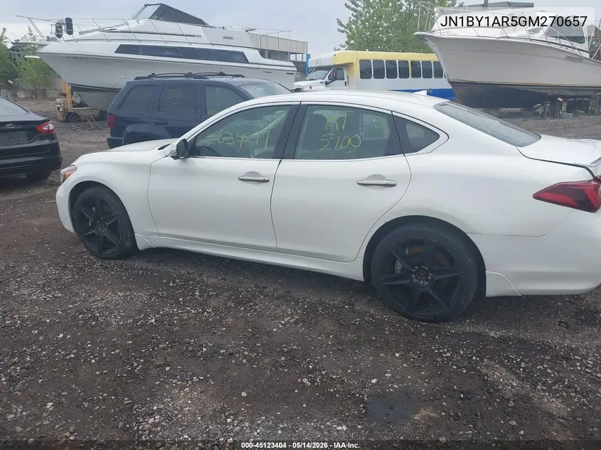 2016 Infiniti Q70 3.7X VIN: JN1BY1AR5GM270657 Lot: 45123404