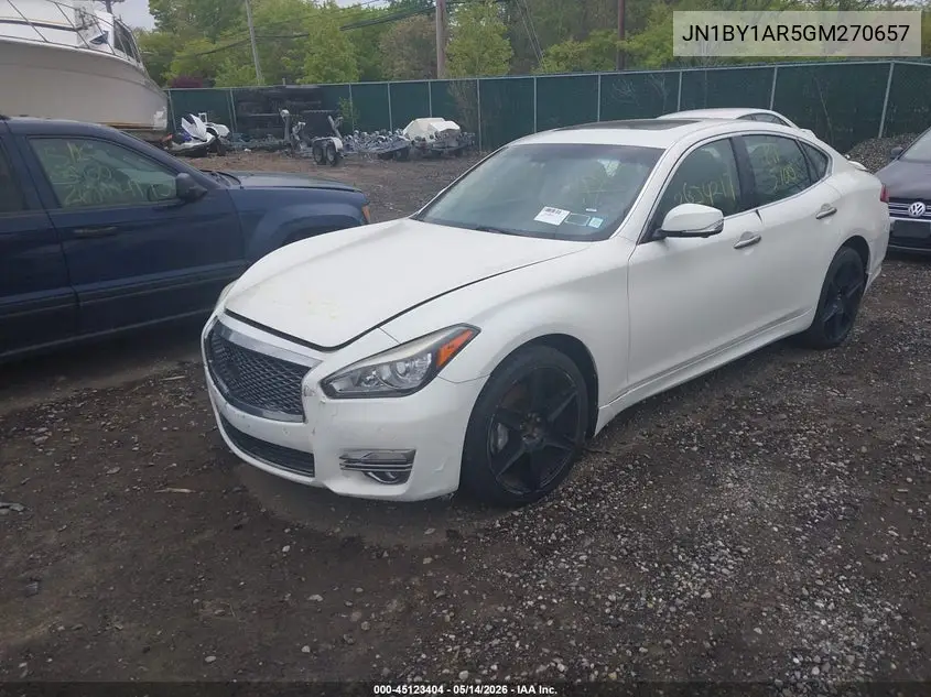 2016 Infiniti Q70 3.7X VIN: JN1BY1AR5GM270657 Lot: 45123404