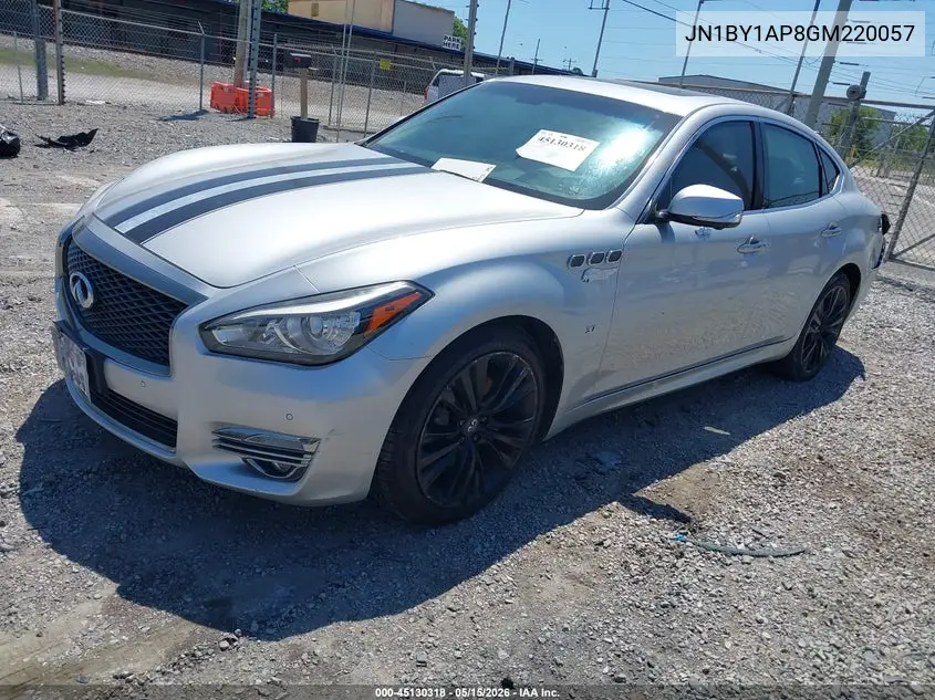 2016 Infiniti Q70 3.7 VIN: JN1BY1AP8GM220057 Lot: 45130318