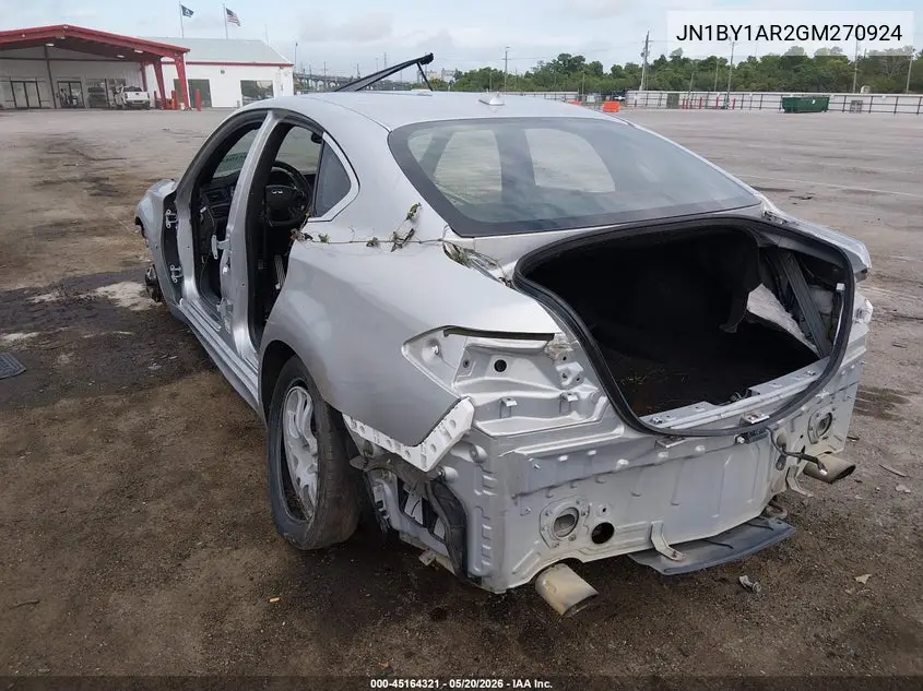 2016 Infiniti Q70 3.7X VIN: JN1BY1AR2GM270924 Lot: 45164321