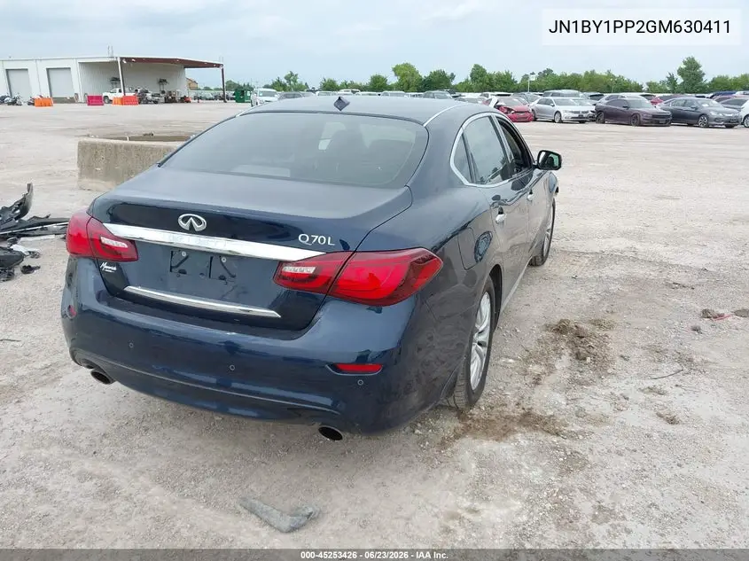 2016 Infiniti Q70L 3.7 VIN: JN1BY1PP2GM630411 Lot: 45253426
