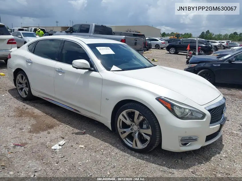 2016 Infiniti Q70L 3.7 VIN: JN1BY1PP2GM630067 Lot: 45359498