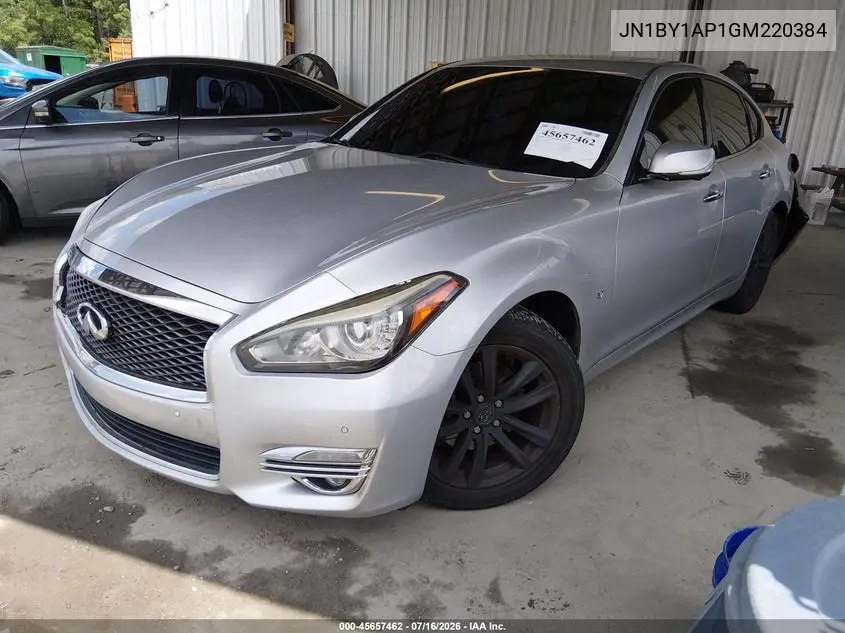 2016 Infiniti Q70 3.7 VIN: JN1BY1AP1GM220384 Lot: 45657462