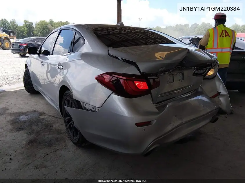 2016 Infiniti Q70 3.7 VIN: JN1BY1AP1GM220384 Lot: 45657462