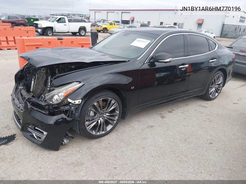 2017 Infiniti Q70 3.7X VIN: JN1BY1AR6HM770196 Lot: 45029527