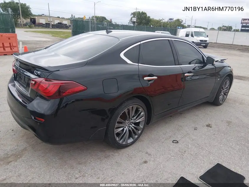 2017 Infiniti Q70 3.7X VIN: JN1BY1AR6HM770196 Lot: 45029527