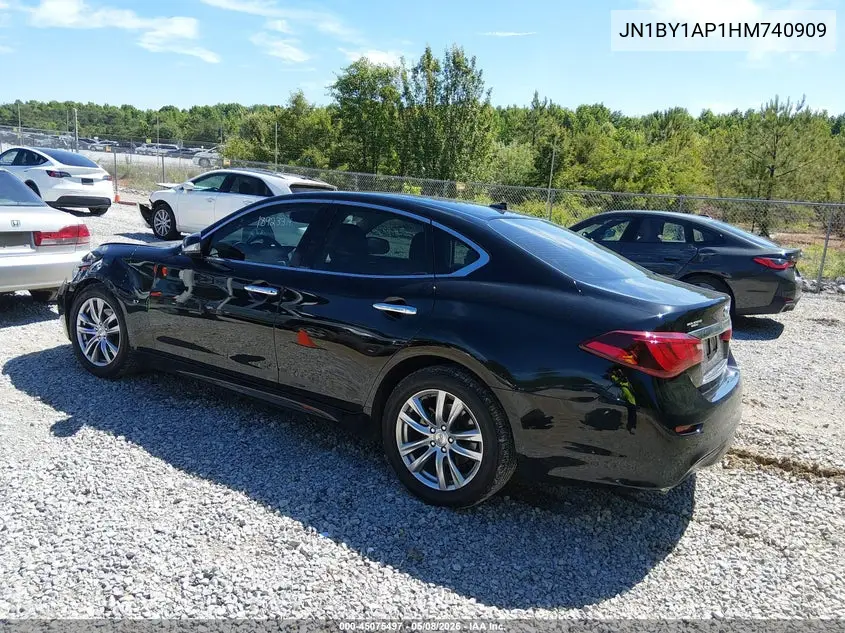 2017 Infiniti Q70 3.7 VIN: JN1BY1AP1HM740909 Lot: 45075497