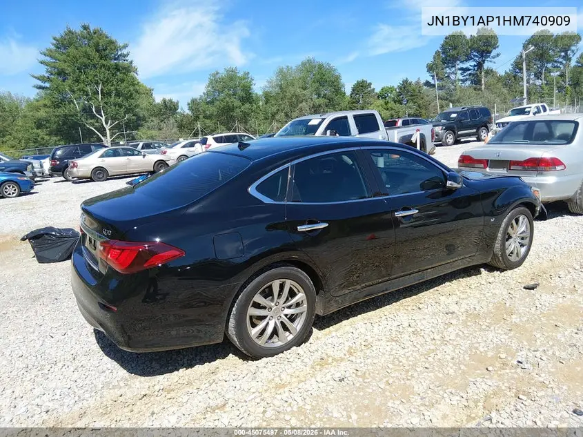 2017 Infiniti Q70 3.7 VIN: JN1BY1AP1HM740909 Lot: 45075497