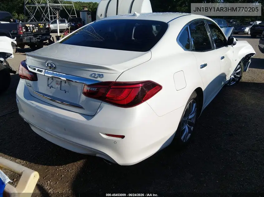 2017 Infiniti Q70 3.7X VIN: JN1BY1AR3HM770205 Lot: 45453009