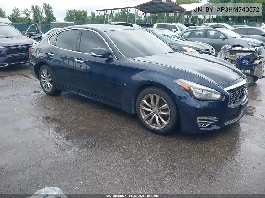 2017 Infiniti Q70 3.7 VIN: JN1BY1AP3HM740572 Lot: 45458077
