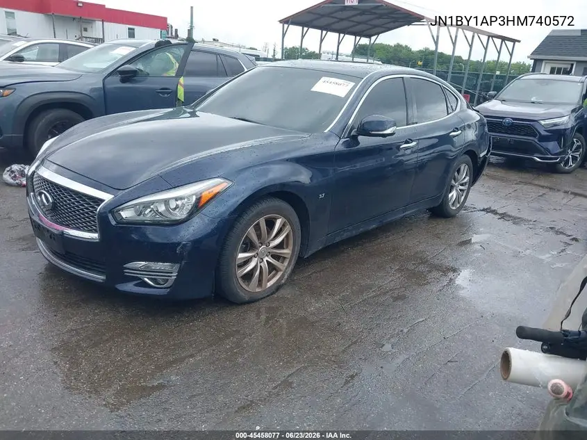 2017 Infiniti Q70 3.7 VIN: JN1BY1AP3HM740572 Lot: 45458077
