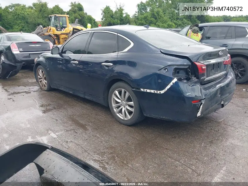 2017 Infiniti Q70 3.7 VIN: JN1BY1AP3HM740572 Lot: 45458077