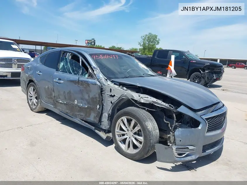 2018 Infiniti Q70 3.7 Luxe VIN: JN1BY1APXJM181205 Lot: 45024297