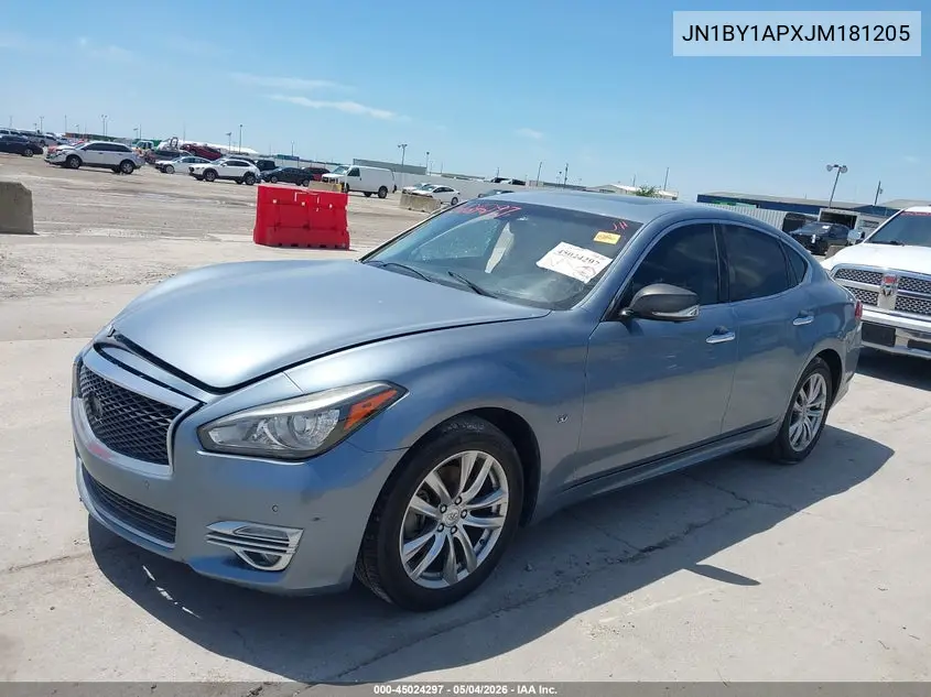 2018 Infiniti Q70 3.7 Luxe VIN: JN1BY1APXJM181205 Lot: 45024297