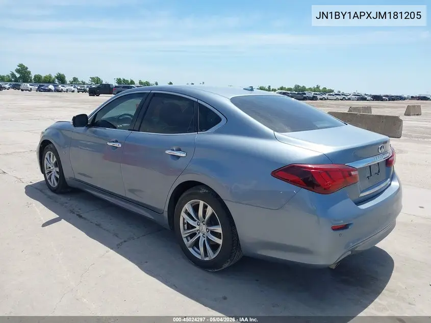 2018 Infiniti Q70 3.7 Luxe VIN: JN1BY1APXJM181205 Lot: 45024297