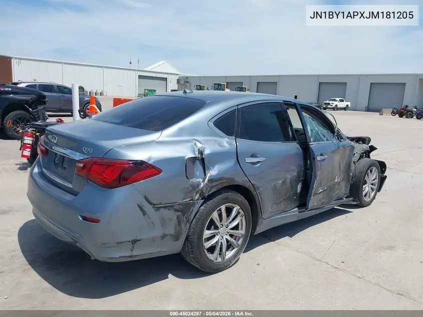 2018 Infiniti Q70 3.7 Luxe VIN: JN1BY1APXJM181205 Lot: 45024297
