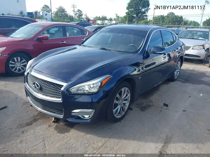 2018 Infiniti Q70 3.7 Luxe VIN: JN1BY1AP2JM181117 Lot: 45141188