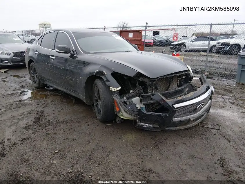 2019 Infiniti Q70 3.7X Luxe VIN: JN1BY1AR2KM585098 Lot: 44407673