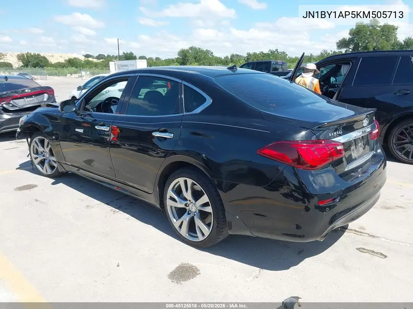 2019 Infiniti Q70 3.7 Luxe VIN: JN1BY1AP5KM505713 Lot: 45125516