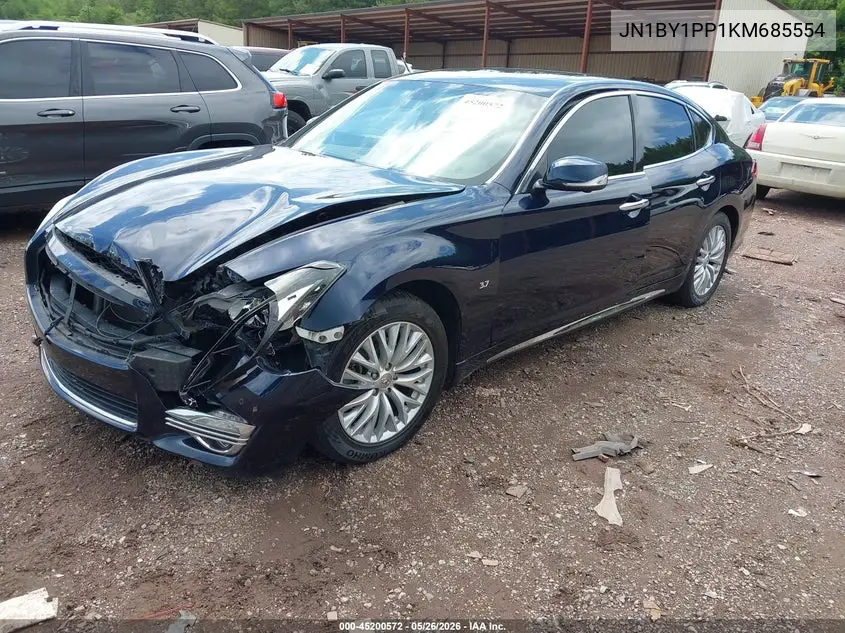 2019 Infiniti Q70L 3.7 Luxe VIN: JN1BY1PP1KM685554 Lot: 45200572