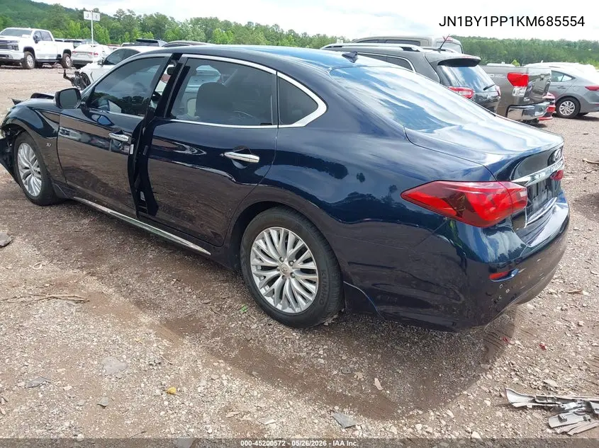 2019 Infiniti Q70L 3.7 Luxe VIN: JN1BY1PP1KM685554 Lot: 45200572