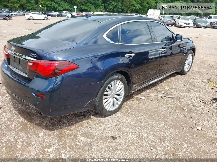 2019 Infiniti Q70L 3.7 Luxe VIN: JN1BY1PP1KM685554 Lot: 45200572