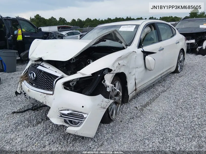 2019 Infiniti Q70L 3.7 Luxe VIN: JN1BY1PP3KM685605 Lot: 45241033