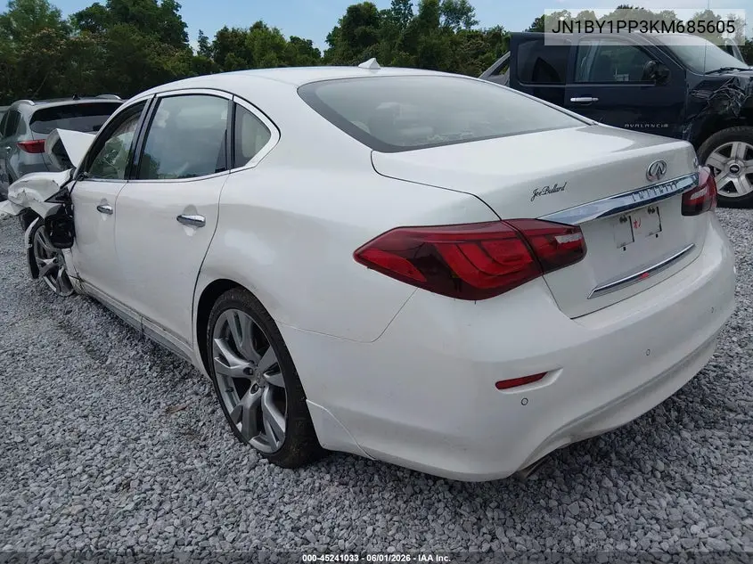 2019 Infiniti Q70L 3.7 Luxe VIN: JN1BY1PP3KM685605 Lot: 45241033