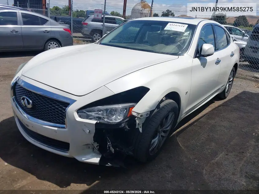 2019 Infiniti Q70 3.7X Luxe VIN: JN1BY1AR9KM585275 Lot: 45243124